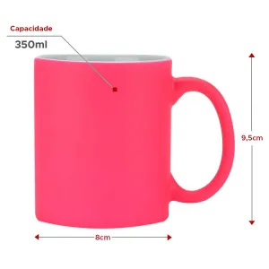 CANECA DE PORCELANA LUMINUS ROSA - Imagem 2