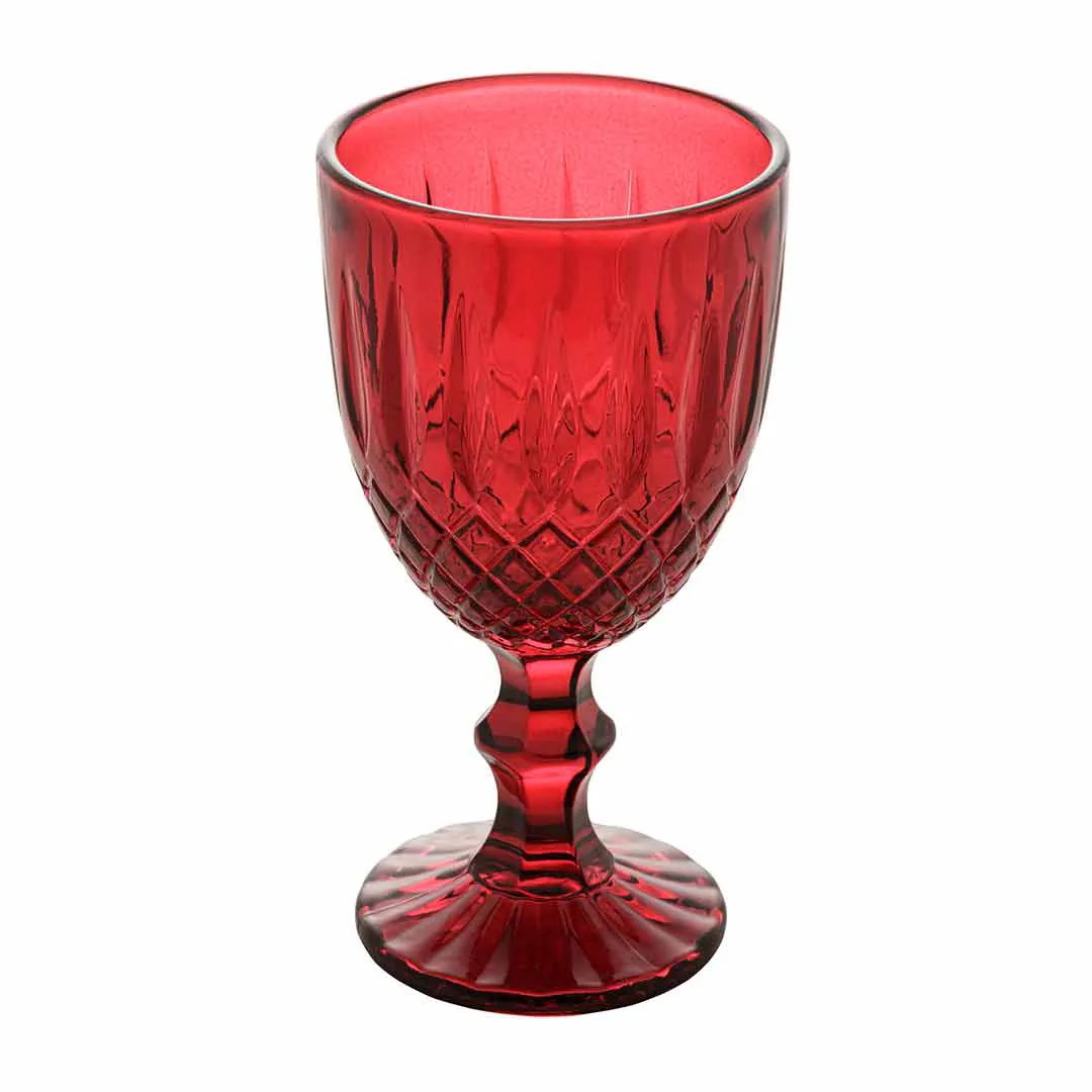 CJ 6 TACAS VIDRO P/AGUA GREEK VERMELHO - Imagem 2