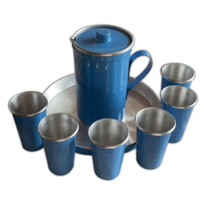 KIT JARRA 6 COPOS SUPORTE E BANDEJA HM6976