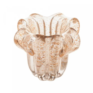 VASO DE VIDRO ITALY DOURADO (MURANO) 2